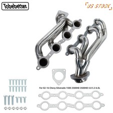For 02-16 Chevy Silverado 1500/2500HD/3500HD 4.8 5.3 6.0L Shorty Exhaust Headers picture