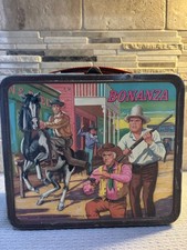 Vintage 1965 Bonanza Metal Lunchbox Aladdin TV Western No Thermos picture