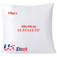 US Stock 10pcs/pack Plain White Sublimation Blank Pillow Case Fashion 40x40cm picture