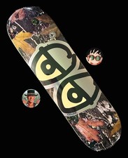 RARE Krooked Skateboard Deck Team Eyes Camo 8.5