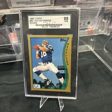1998 Topps Peyton Manning #360 Draft Picks Rookie SGC 10 💎 LOW PSA 10 POP picture