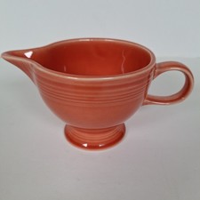 Fiesta Persimmon Orange Creamer 7 oz Retired Handle Individual picture