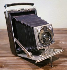 Beautiful Antique Kodak Premoette Jr. Folding Camera (1913) Black Bellows picture