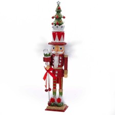 Kurt Adler Hollywood Nutcrackers Collection, Red & Green Tree Hat, 15