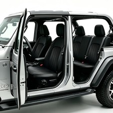 Custom Fit Full Set Seat Covers for 2018-2026 Jeep Wrangler w/No Rear Arm Rest picture