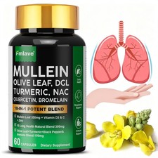 18-in-1 lung complex Mullein Extract Supplement, for Lungs Detox and Cleanse NAC picture