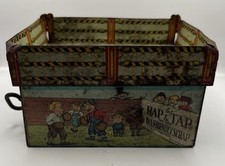 Vintage 1921 Unique Art Rap & Tap Wind-Up Metal Boxing Toy “In A Friendly Scrap” picture
