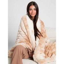 NEW Comfrt Dreamer Blanket in Cappuccino Soft Faux Fur Throw 50x60 Medium picture