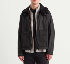 Barbour RE-ENGINEERED SPEY WAX JACKET in Black MSRP$580 British Heritage picture