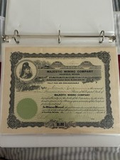 Vintage Mining Stock Certificate Lot Goldfield Nevada Red Top Majestic Holabird picture