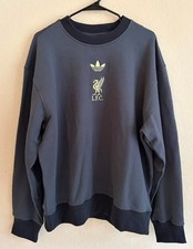 Liverpool FC Fleece Crewneck Sweatshirt - MENS LARGE - adidas Originals - NWT picture