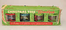 Set 4 Vintage 50's Spinner Birdcage Twinkler Hard Plastic Christmas Ornaments US picture