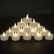 JUNPEI 400Pack LED Tea Lights Warm White Battery Powered Flickering - 400ct picture