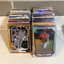 HUGE 200+ Card MLB HOF Stars RC Lot - Inserts Prizm Refractor Topps Bowman Optic picture