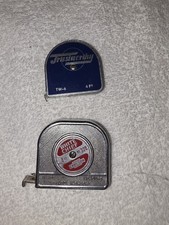 Vintage Tape Measure Lot of 2 Carlson White Chief No 328 & Trustworthy TW-6 picture