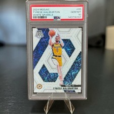 2024-25 Panini Mosaic Tyrese Haliburton #85 White Sparkle PSA Gem Mint 10 🔥 picture