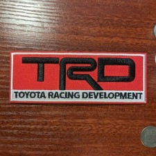 TRD Patch Toyota Racing Cars Trucks Auto Motorsport Embroidered Iron On 1.75x4.5 picture