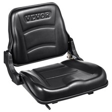 VEVOR Universal Forklift Seat Fold Down Forklift Seat with Adjustable Angle Back picture