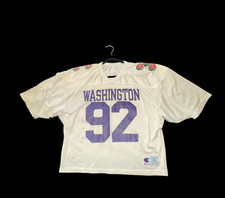 Vtg Champion Washington Huskies 1992 Rose Bowl Football Jersey National Champ XL picture