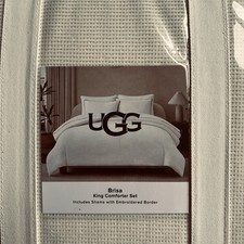 NWT UGG® King Brisa Gorgeous Comforter Set (Shams Hand Embroidered Border) RARE picture