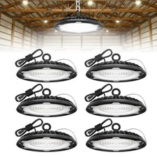 UFO LED High Bay Light: 150W 19500LM High Bay LED Shop Lights with 6ft Plug - picture