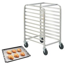 Uimoso 10-Sheet Aluminum Baking Rack with Wheels for Commercial Kitchens picture