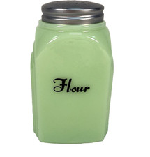 Jadeite Glass Flour Shaker 4.5