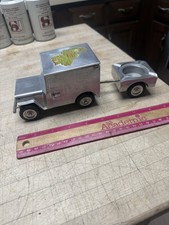 Vintage 1952 Baier Aluminum Willy Jeep Lighter+ Holder & Ashtray West German picture