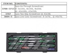 JTC 8 PCS GO-THROUGH SCREWDRIVER SET, JTC TOOLS # K7082 picture