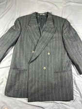 Giorgio Armani Men’s 80s Style Cashmere Pinstripe Double-Breasted Blazer 42R picture