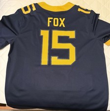 Nike West Virginia Mountaineers Fox #15 Football Jersey Men’s L Blue/Yellow picture