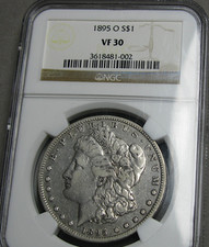 1895-O Morgan Dollar Silver ---- VF-30 NGC Graded -- #006D picture