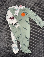 Carter's Just One You Baby Boy's 2 Pack Sleep N Play NEWBORN Dinosaurs Onsies picture