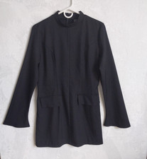 SHEIN Women's Mini Dress M Black Long Sleeve Polyester Faux Pockets Short Dress picture