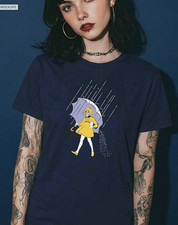 Misfits Fiend  | Yellow Raincoat Illustration, Rain Shower Salt Girl Tee picture