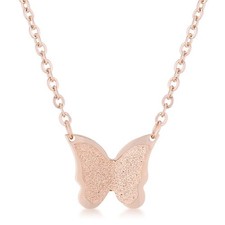 Breanne Rose Gold Stainless Steel Rose Gold Butterfly Necklace picture