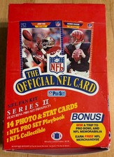 1989 NFL Pro Set Series 2 Football, Full Box of 36 Sealed Packs Barry Sanders RC picture