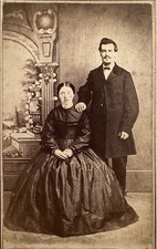 1860’s Civil War Era Antique CDV PHOTO Young Married Ohio Couple picture