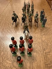 21 pcs. W. Britains Vintage Lead Toy soldiers. 4 different groups. All original picture