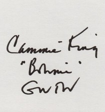 CAMMIE KING Autograph Signed 3X5 Card w/ COA Gone With The Wind GWTW Bonnie Blue picture