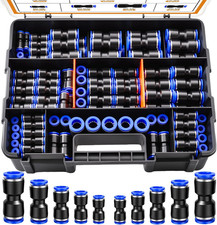 170PCS Push to Connect Fittings Metric & Imperial Air Hose Connectors picture