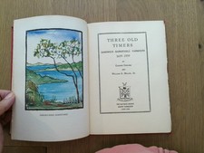 RARE 1939 /3 OLD TIMERS 1ST /LTD printing #32 w/handpainted & WOODCUTS/ CAPE COD picture