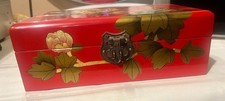 Handmade Red Lacquer Jewelry Box - Traditional Chinese Heirloom Craftsmanship picture