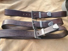 Vintage  NEW Belt 1987 Rare Skins  Bridle Leather By FCX  Stunning BuCKEL UK Mad picture