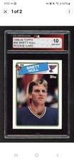 1988-89 TOPPS #66 BRETT HULL ROOKIE CARD KSA 10 GEM MINT PERFECT CENTERING picture