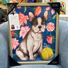 Sapna Shah 24x21 FRENCHIE LOVE Framed Print Art Women Owned NWT picture