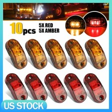 10X  Amber+Red LED Front Rear Side Marker Indicator Light Clearance Signal Light picture