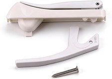 For Pella Left Hinge White Casement Hardware with Lock Lever -  picture