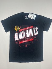 New Chicago Blackhawks Shirt Mens Small Black NHL Hockey Majestic Graphic Tee picture