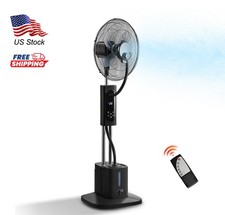Misting Fan Standing Mist Fan 2.5L Water Tank LED Ventilation Humidifier Remote picture
